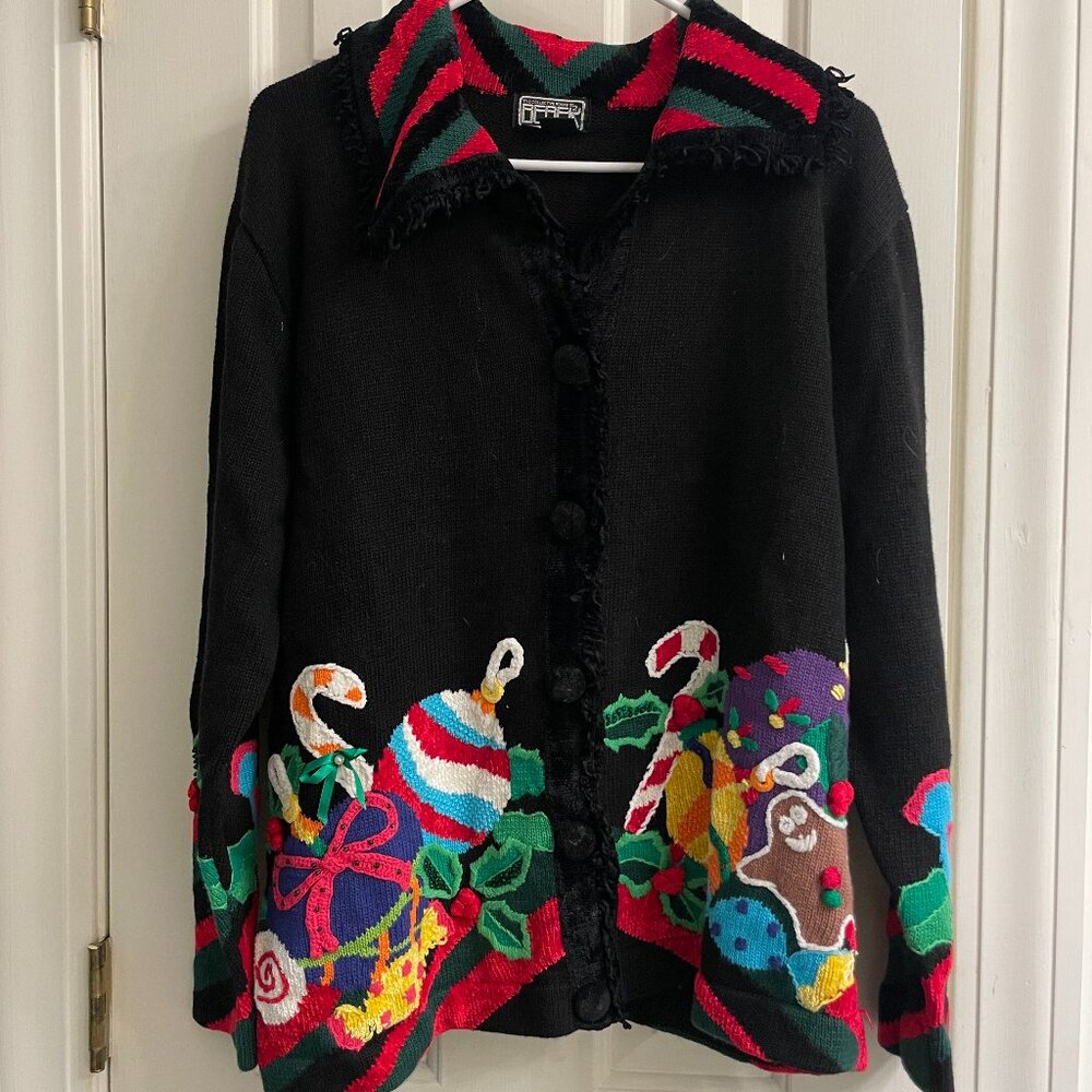 Vintag Berek Festive Ornament Ugly Christmas Cardigan